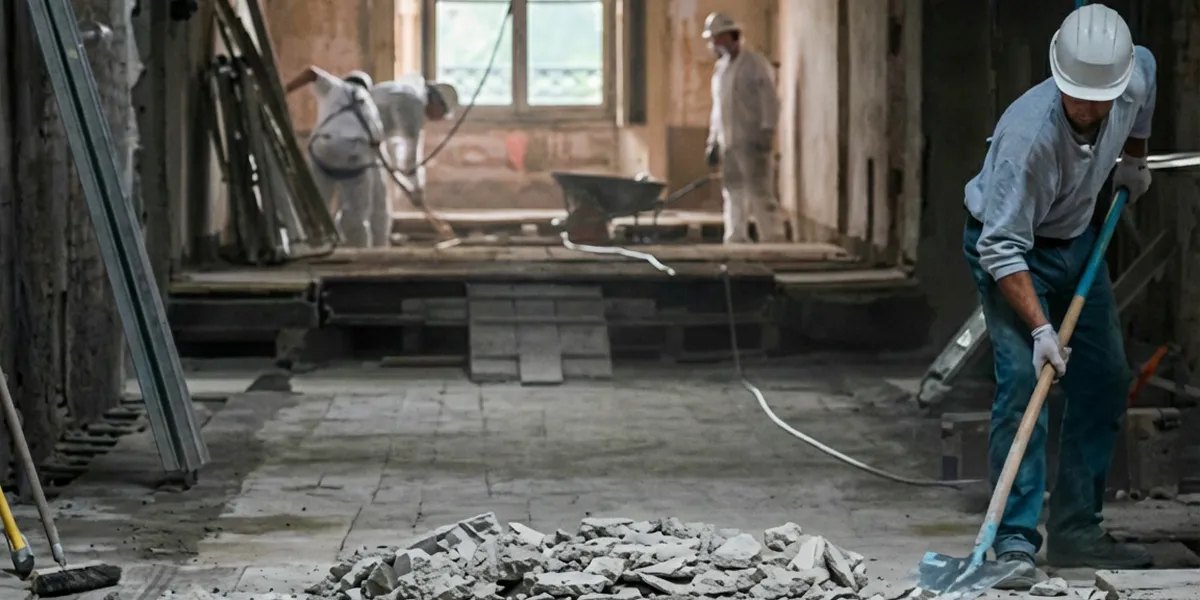 fire damage restoration professionals performing structural cleanup and restoration after a fire in Columbia, SC