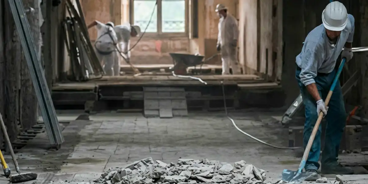 fire damage restoration professionals performing structural cleanup and restoration after a fire in Columbia, SC