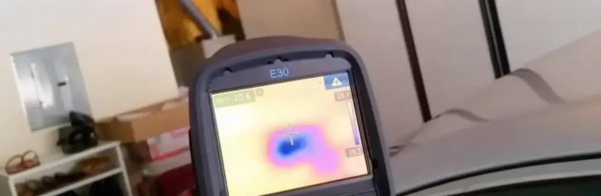 mold inspection using thermal imaging technology to detect moisture and hidden mold in a home in Columbia, SC