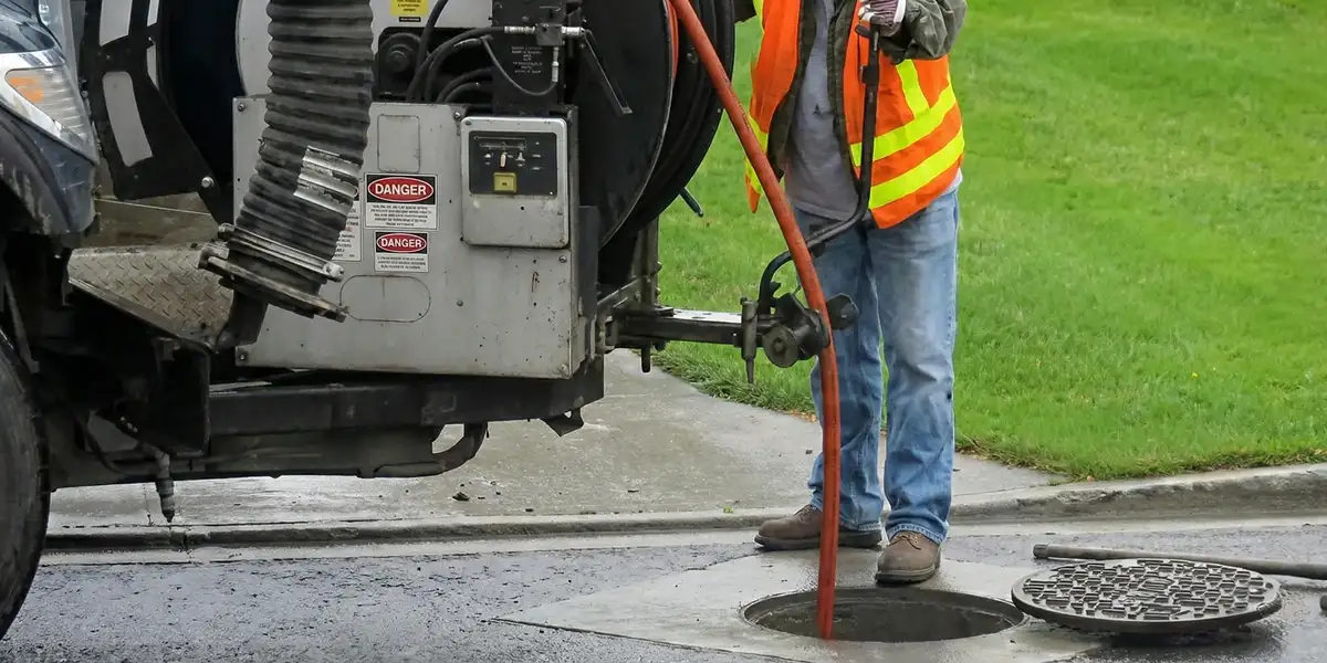 sewage clean up professionals using industrial equipment to remove contaminated wastewater in Columbia, SC
